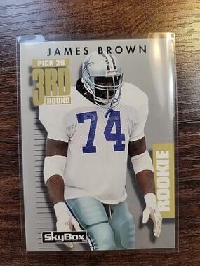 James Brown 1992 Skybox Primetime #343 - Rookie - Cowboys - NFL - Fresh Pull
